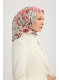 İpek Twill Eşarp 90x90 Pudra