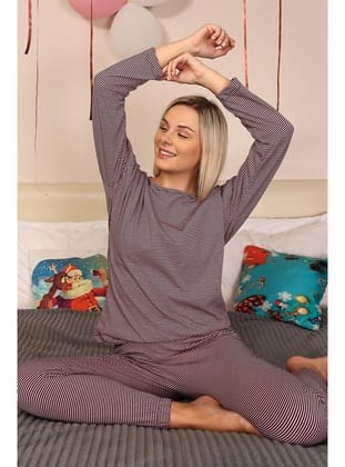 Akbeniz Kadın Uzun Kol Penye Pijama Takım 4172