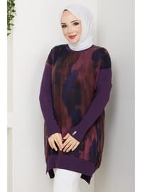 İpek Kupra Triko Tunik Mor