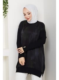İpek Kupra Triko Tunik Siyah