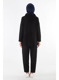 2228_Dikiş Detaylı Oversize Eşofman Tesettür Takım