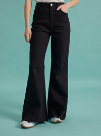Esnek Kumaşlı Basic Denim Pantolon - Siyah - Benin