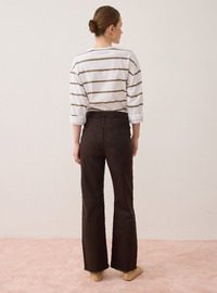 Streç Kumaşlı Basic Denim Pantolon Kahverengi