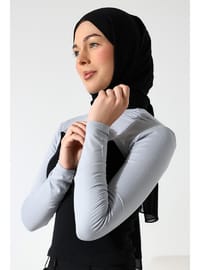 Balıkçı Yaka Boyunluklu Kolluk Gri