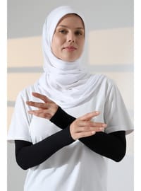 Penye Tesettür Kolluk Siyah