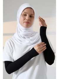 Penye Tesettür Kolluk Siyah