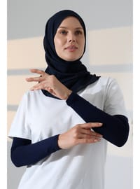 Dikişsiz Tesettür Kolluk 9 inch Lacivert