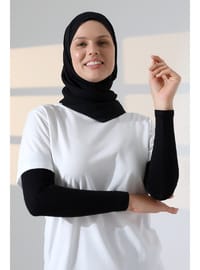 Dikişsiz Tesettür Kolluk - Siyah