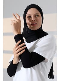Dikişsiz Tesettür Kolluk - Siyah
