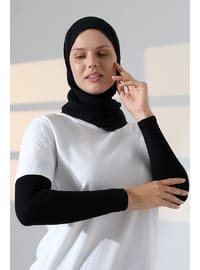 Dikişsiz Tesettür Kolluk - Siyah