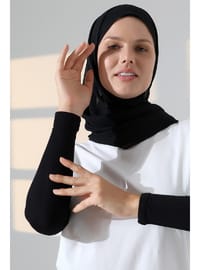 Dikişsiz Tesettür Kolluk - Siyah