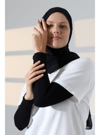 Dikişsiz Tesettür Kolluk - Siyah