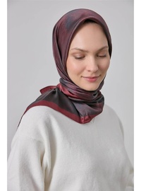 Shiny Işıltı Eşarp Kırmızı Etnik Desen 90 90