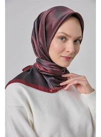 Shiny Işıltı Eşarp Kırmızı Etnik Desen 90 90