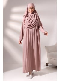 Gül Kurusu Namaz Elbisesi İbadet Seti