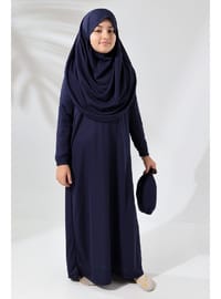 Çocuk Namaz Elbisesi Pratik Lacivert