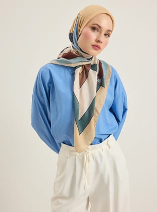 Çerçeveli Soft Eşarp - Tuva