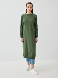 Bisiklet Yaka Uzun Sweatshirt - Haki - Benin