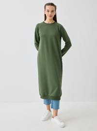 Bisiklet Yaka Uzun Sweatshirt - Haki - Benin