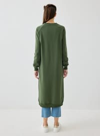Bisiklet Yaka Uzun Sweatshirt - Haki - Benin