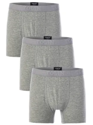Erkek 3 lü Pamuklu Likralı Renkli Boxer Seti 4147