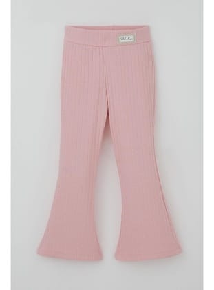 Breeze Kız Çocuk Tayt Bel Kısmı Arma Aksesuar Detaylı 3-7 Yaş, Pembe