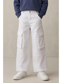 Kız Çocuk Gabardin Kargo Pantolon