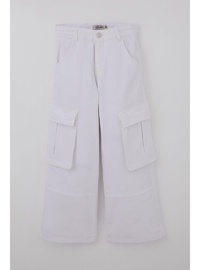 Kız Çocuk Gabardin Kargo Pantolon