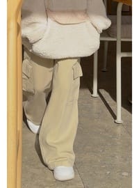 Kız Çocuk Kargo Cep Gabardin Pantolon
