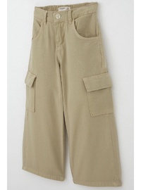Kız Çocuk Kargo Cep Gabardin Pantolon