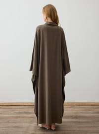 Yarasa Kollu Keten Kimono Toprak Refka