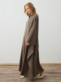 Yarasa Kollu Keten Kimono Toprak Refka