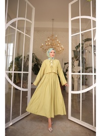 Kimono Etek Takım Yağ Yeşili
