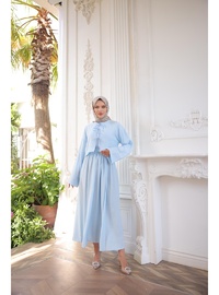 Bağlamalı Kimono Etek Takım Mavi
