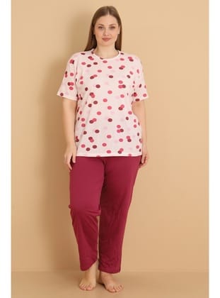 Mirano 4505 Kısa Kollu Penye Büyük Beden Kadın Pijama Takımı