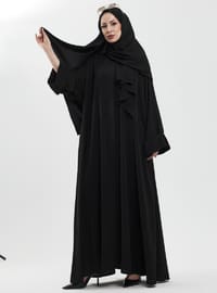Zalina Şal Abaya Takım Siyah