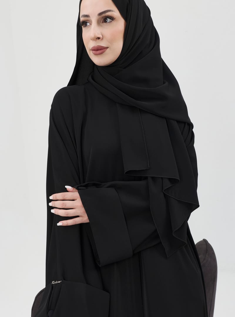 Zalina Şal Abaya Takım Siyah