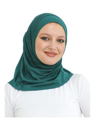 Pratik Hijab Bone Şal Zümrüt