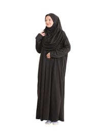 Pratik Namaz Elbisesi Çantalı Kahverengi