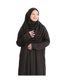 Pratik Namaz Elbisesi Çantalı Kahverengi