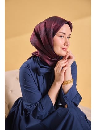Twill İpek Eşarp Minimal Desen Siyah 90x90