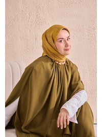 Twill İpek Eşarp Line Sarı