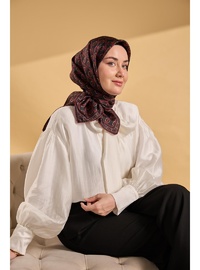 Twill İpek Eşarp Zincir Siyah
