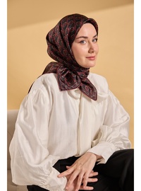 Twill İpek Eşarp Zincir Siyah