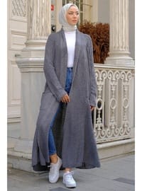 Şal Yaka Cepli Triko Hırka