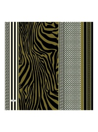 Çizgili Zebra Desen Haki Soft Pamuk Eşarp