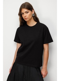 Mizalle Basic Düz Suprem Siyah T Shirt
