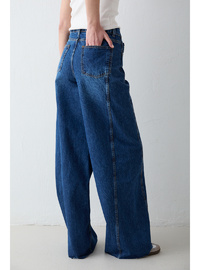Bol Paça Denim Pantolon 32 Lacivert