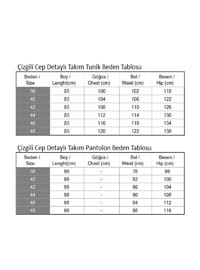 Çizgili Cep Detaylı Takım Bordo
