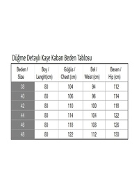 Düğme Detaylı Kaşe Kaban Kahverengi
